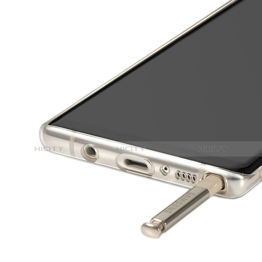 Samsung Galaxy Note 8用極薄ソフトケース シリコンケース 耐衝撃 全面保護 クリア透明 T14 サムスン クリア