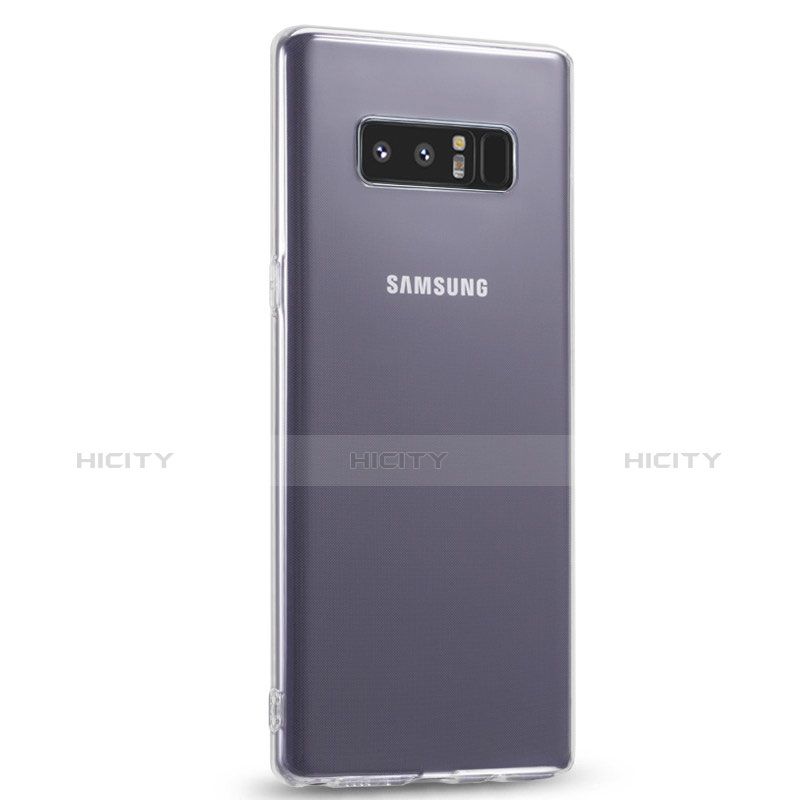 Samsung Galaxy Note 8用極薄ソフトケース シリコンケース 耐衝撃 全面保護 クリア透明 T14 サムスン クリア