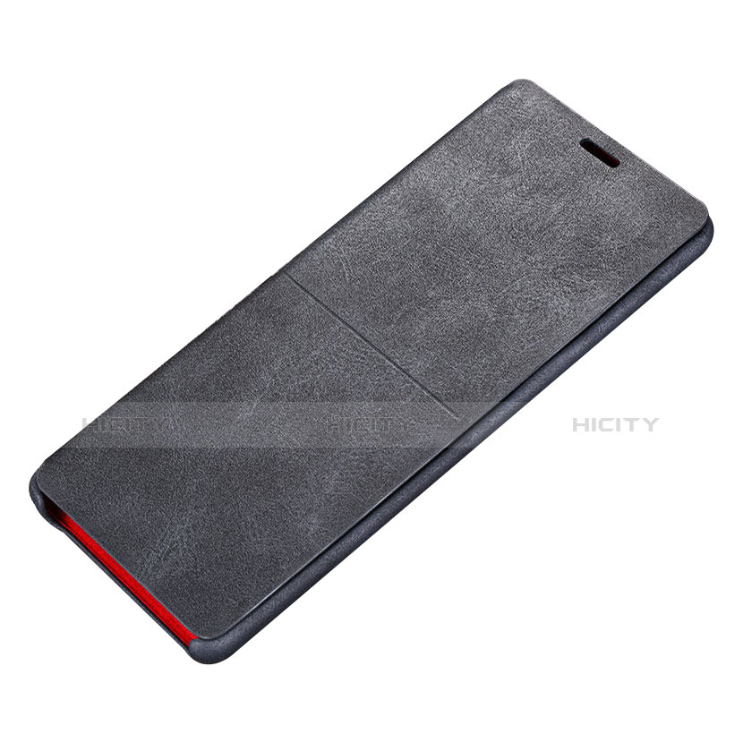 Samsung Galaxy Note 8用手帳型 レザーケース スタンド カバー L02 サムスン ブラック