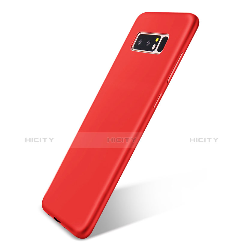 Samsung Galaxy Note 8用極薄ソフトケース シリコンケース 耐衝撃 全面保護 S05 サムスン レッド