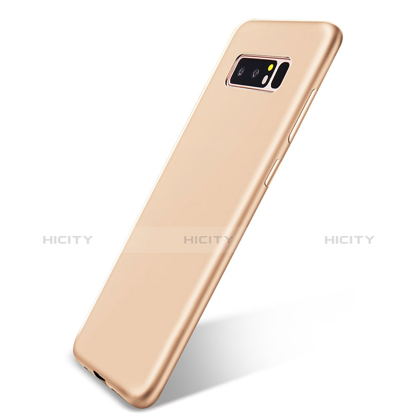 Samsung Galaxy Note 8用極薄ソフトケース シリコンケース 耐衝撃 全面保護 S05 サムスン ゴールド