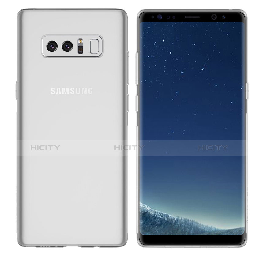 Samsung Galaxy Note 8用極薄ソフトケース シリコンケース 耐衝撃 全面保護 クリア透明 H01 サムスン クリア