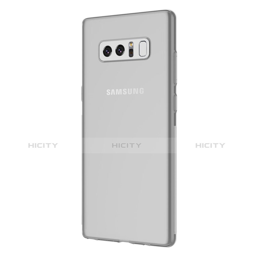 Samsung Galaxy Note 8用極薄ソフトケース シリコンケース 耐衝撃 全面保護 クリア透明 H01 サムスン クリア