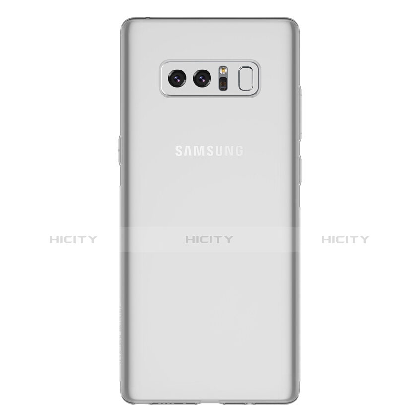 Samsung Galaxy Note 8用極薄ソフトケース シリコンケース 耐衝撃 全面保護 クリア透明 H01 サムスン クリア