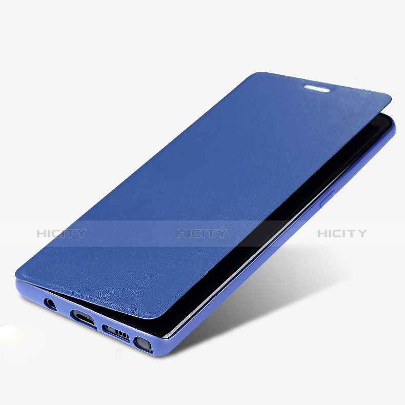 Samsung Galaxy Note 8用手帳型 レザーケース スタンド L03 サムスン ネイビー