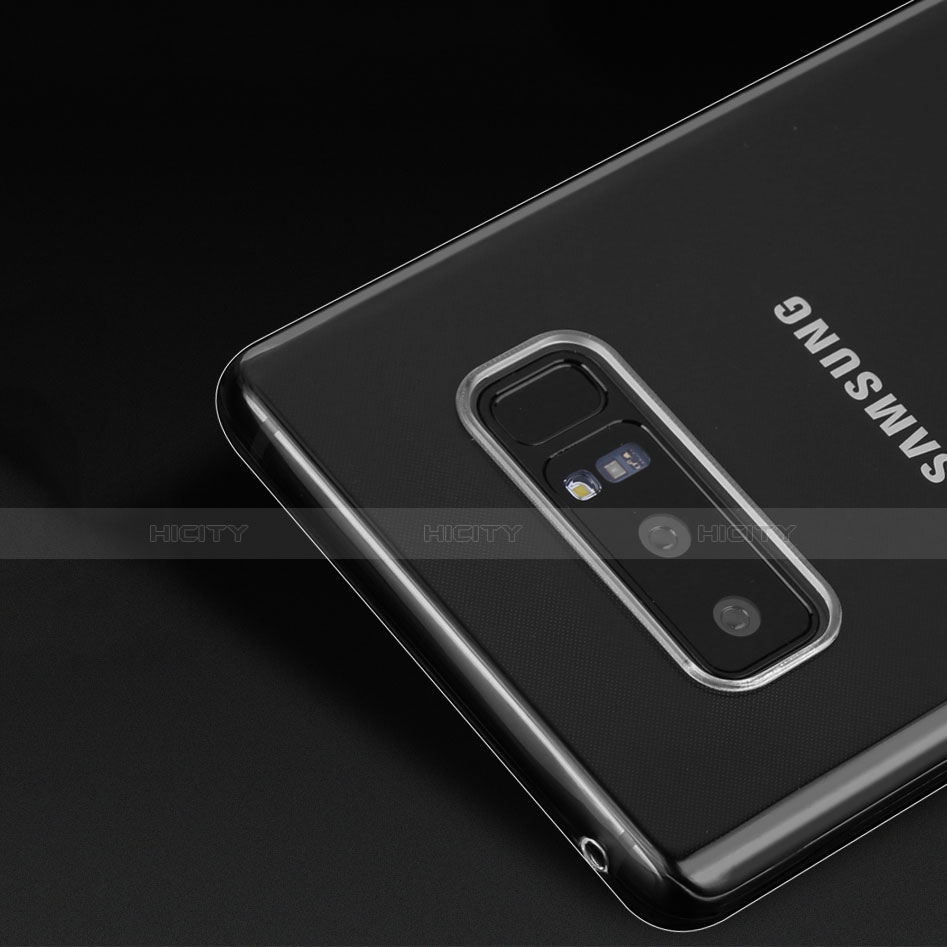 Samsung Galaxy Note 8用極薄ソフトケース シリコンケース 耐衝撃 全面保護 クリア透明 H03 サムスン クリア