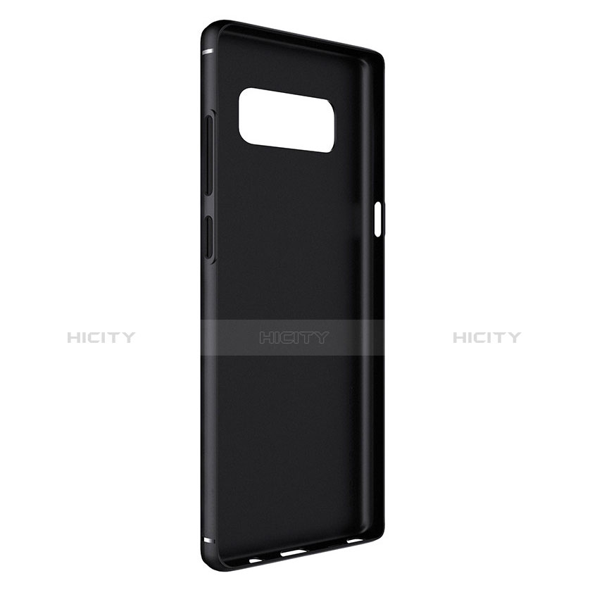 Samsung Galaxy Note 8用シリコンケース ソフトタッチラバー ツイル B02 サムスン ブラック