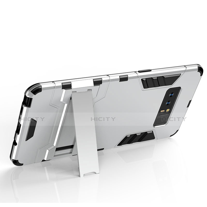 Samsung Galaxy Note 8用ハイブリットバンパーケース スタンド プラスチック 兼シリコーン カバー サムスン 