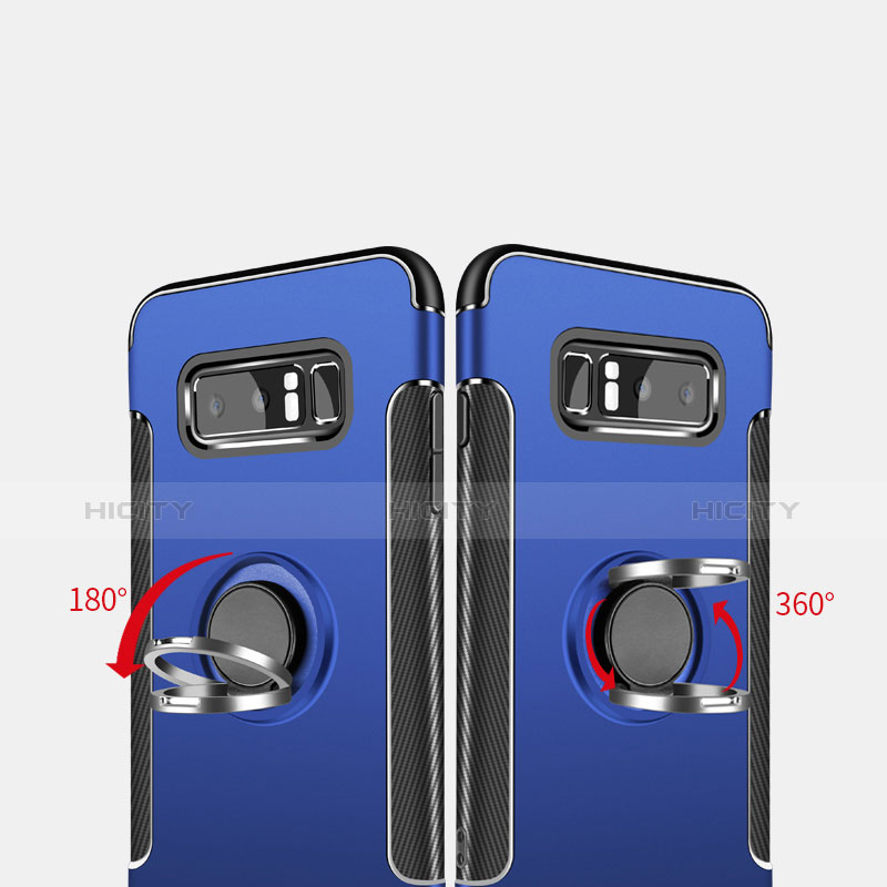 Samsung Galaxy Note 8用ハイブリットバンパーケース プラスチック アンド指輪 兼シリコーン カバー サムスン 