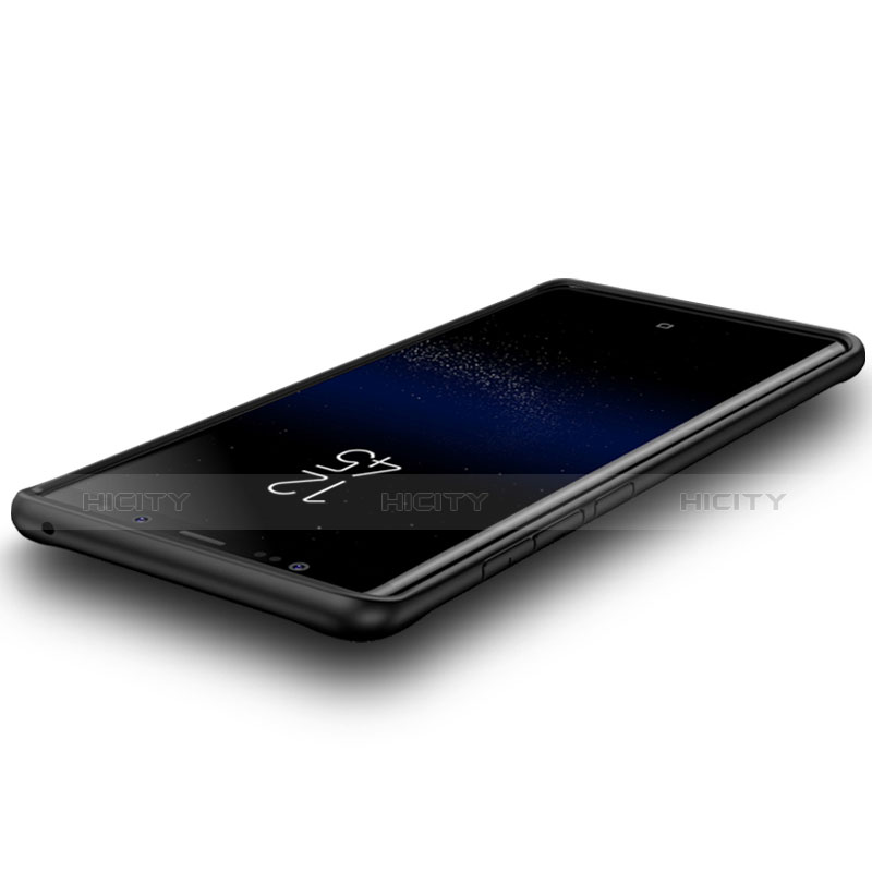 Samsung Galaxy Note 8用ハイブリットバンパーケース クリア透明 プラスチック 鏡面 カバー サムスン 