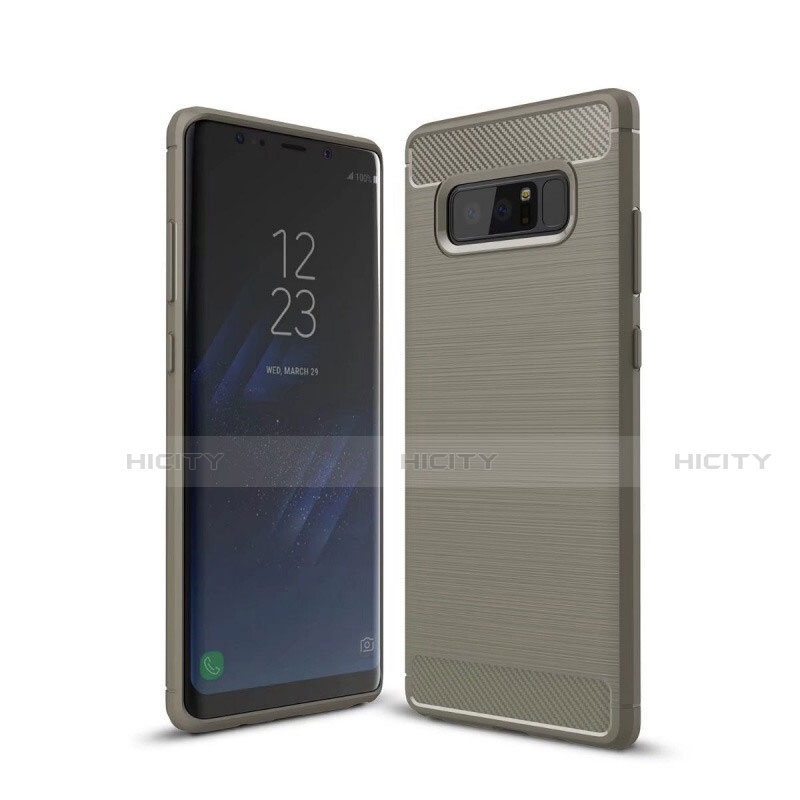 Samsung Galaxy Note 8用シリコンケース ソフトタッチラバー ライン カバー サムスン 