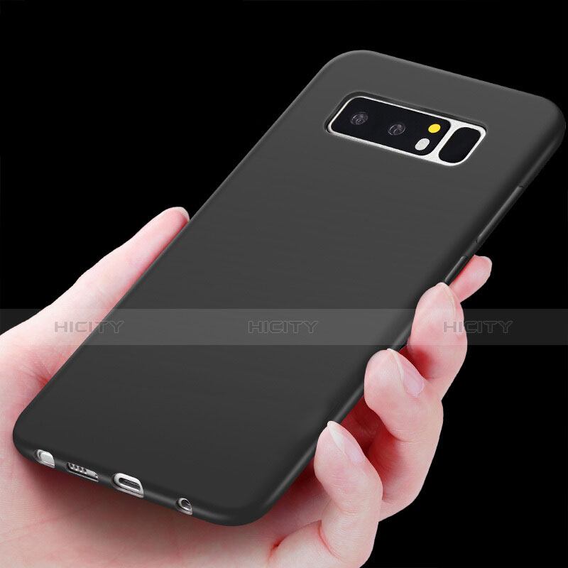 Samsung Galaxy Note 8 Duos N950F用シリコンケース ソフトタッチラバー サムスン ブラック