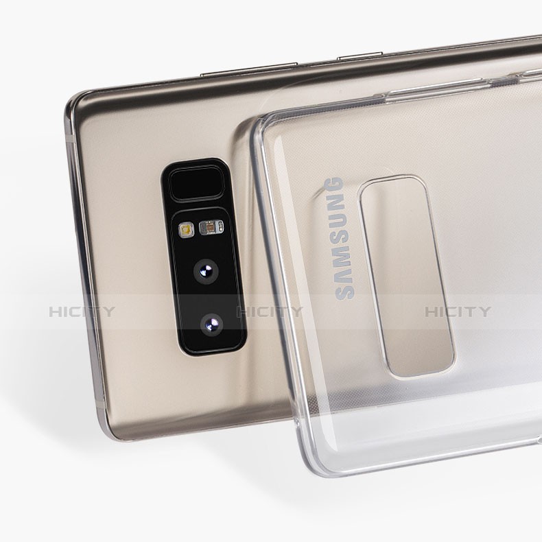 Samsung Galaxy Note 8 Duos N950F用極薄ソフトケース シリコンケース 耐衝撃 全面保護 クリア透明 T03 サムスン クリア