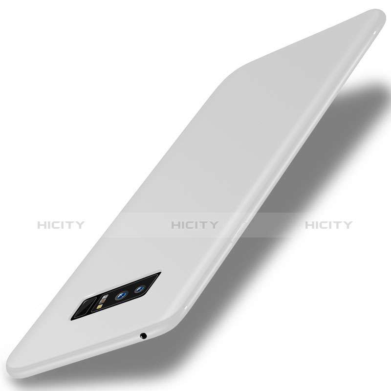 Samsung Galaxy Note 8 Duos N950F用極薄ソフトケース シリコンケース 耐衝撃 全面保護 S01 サムスン ホワイト