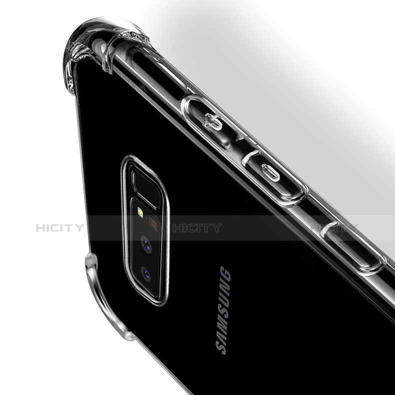 Samsung Galaxy Note 8 Duos N950F用極薄ソフトケース シリコンケース 耐衝撃 全面保護 クリア透明 T07 サムスン クリア