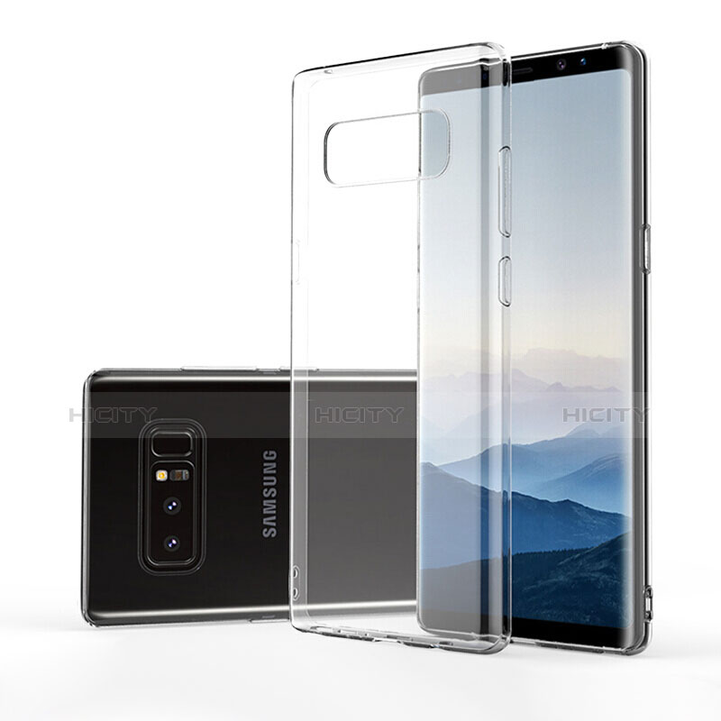 Samsung Galaxy Note 8 Duos N950F用極薄ソフトケース シリコンケース 耐衝撃 全面保護 クリア透明 T09 サムスン クリア