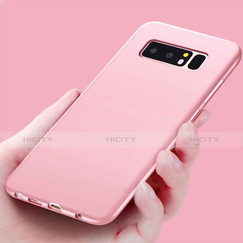 Samsung Galaxy Note 8 Duos N950F用極薄ソフトケース シリコンケース 耐衝撃 全面保護 S06 サムスン ピンク