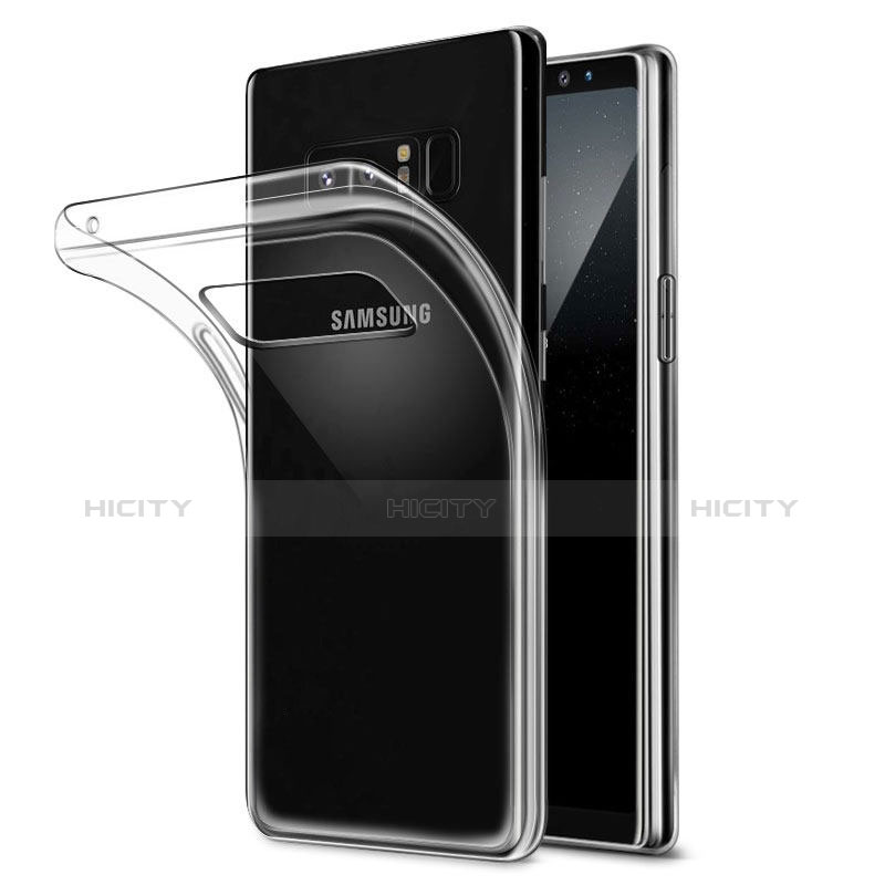 Samsung Galaxy Note 8 Duos N950F用極薄ソフトケース シリコンケース 耐衝撃 全面保護 クリア透明 H04 サムスン クリア