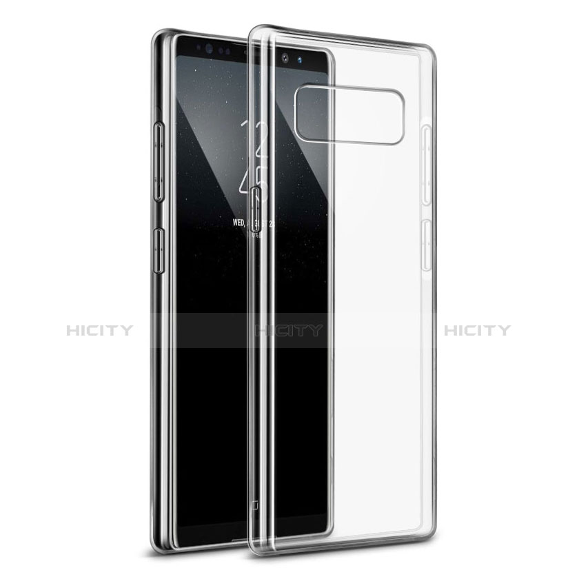Samsung Galaxy Note 8 Duos N950F用極薄ソフトケース シリコンケース 耐衝撃 全面保護 クリア透明 H04 サムスン クリア