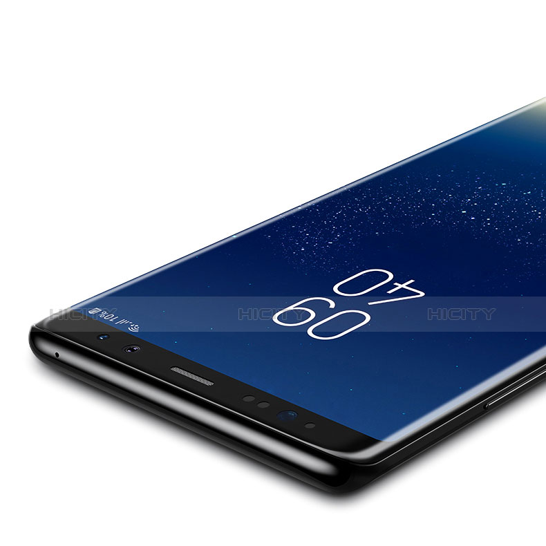 Samsung Galaxy Note 8 Duos N950F用強化ガラス フル液晶保護フィルム F02 サムスン ブラック