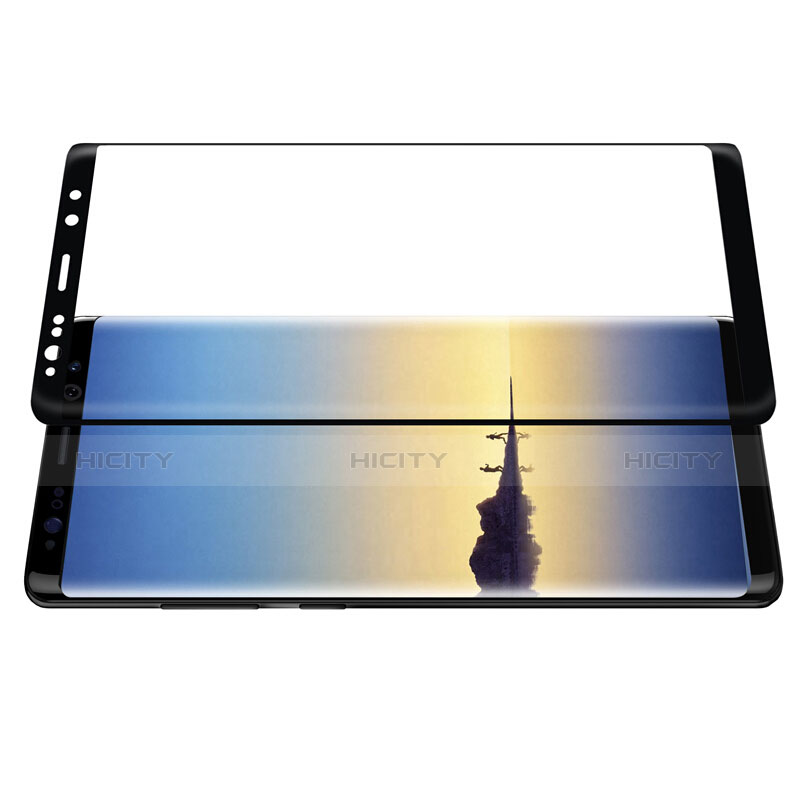 Samsung Galaxy Note 8 Duos N950F用強化ガラス フル液晶保護フィルム F05 サムスン ブラック