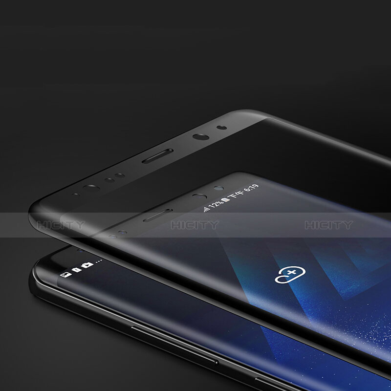 Samsung Galaxy Note 8 Duos N950F用強化ガラス フル液晶保護フィルム F08 サムスン ブラック