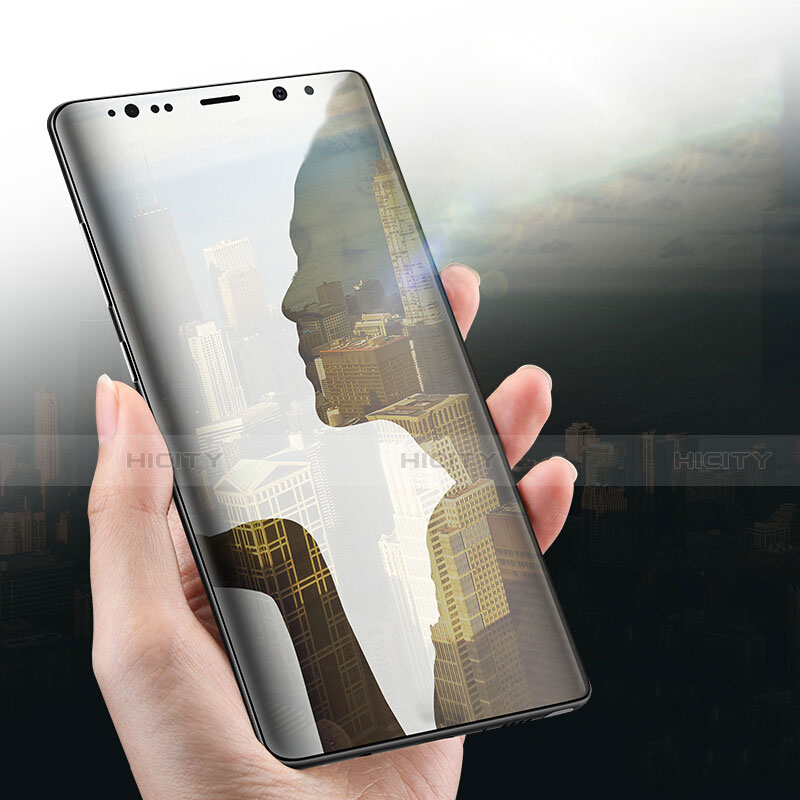 Samsung Galaxy Note 8用強化ガラス フル液晶保護フィルム F08 サムスン ブラック
