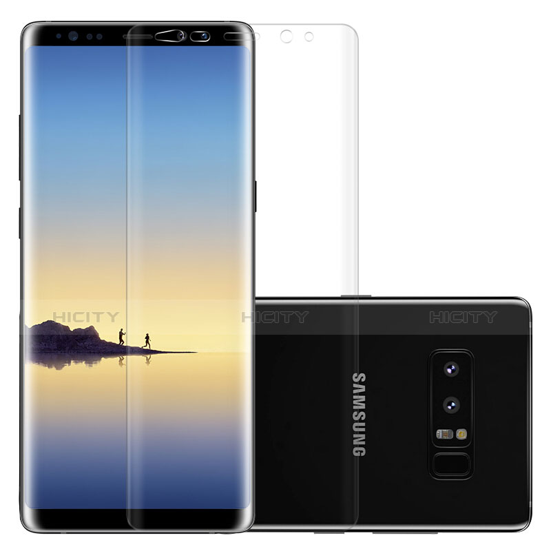 Samsung Galaxy Note 8用高光沢 液晶保護フィルム 背面保護フィルム同梱 サムスン クリア