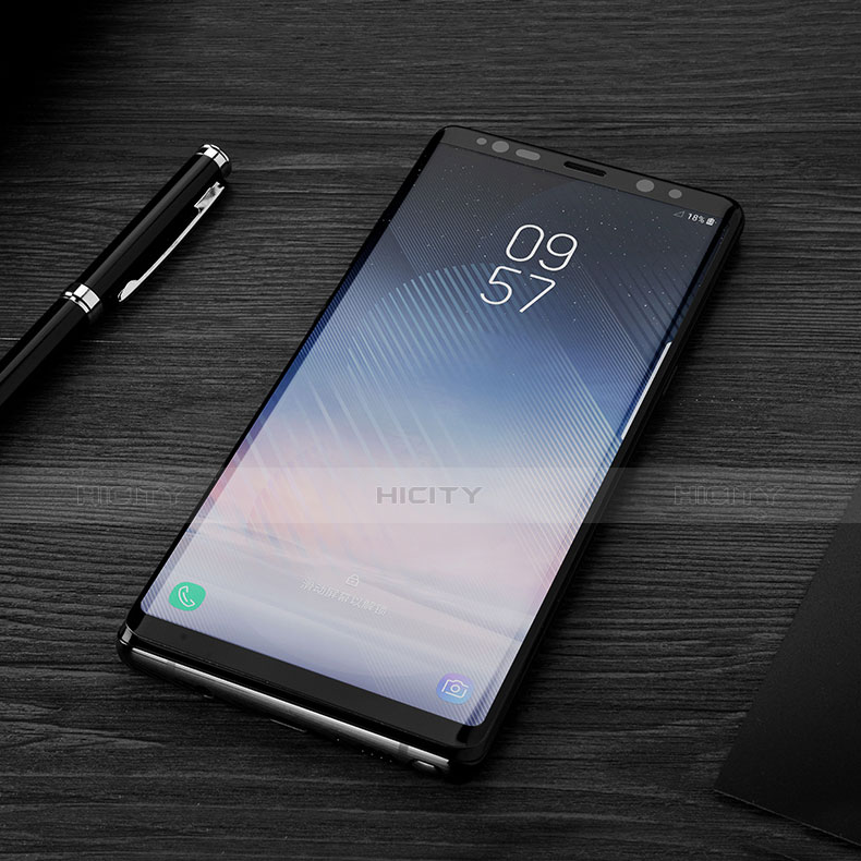 Samsung Galaxy Note 8用強化ガラス フル液晶保護フィルム F04 サムスン ブラック
