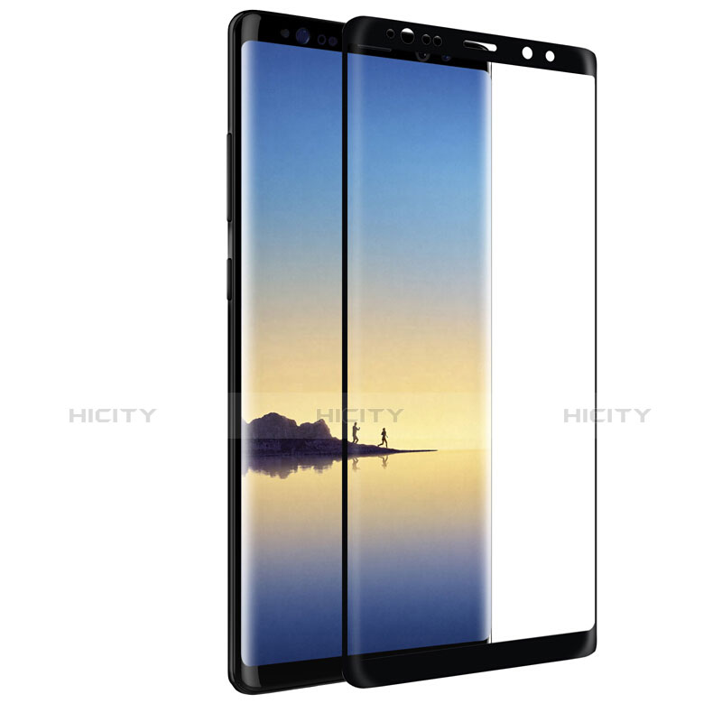 Samsung Galaxy Note 8用強化ガラス フル液晶保護フィルム F05 サムスン ブラック