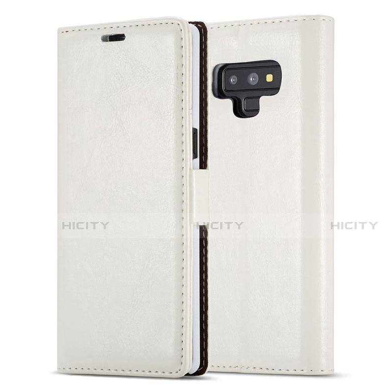 Samsung Galaxy Note 9用手帳型 レザーケース スタンド カバー T01 サムスン ホワイト