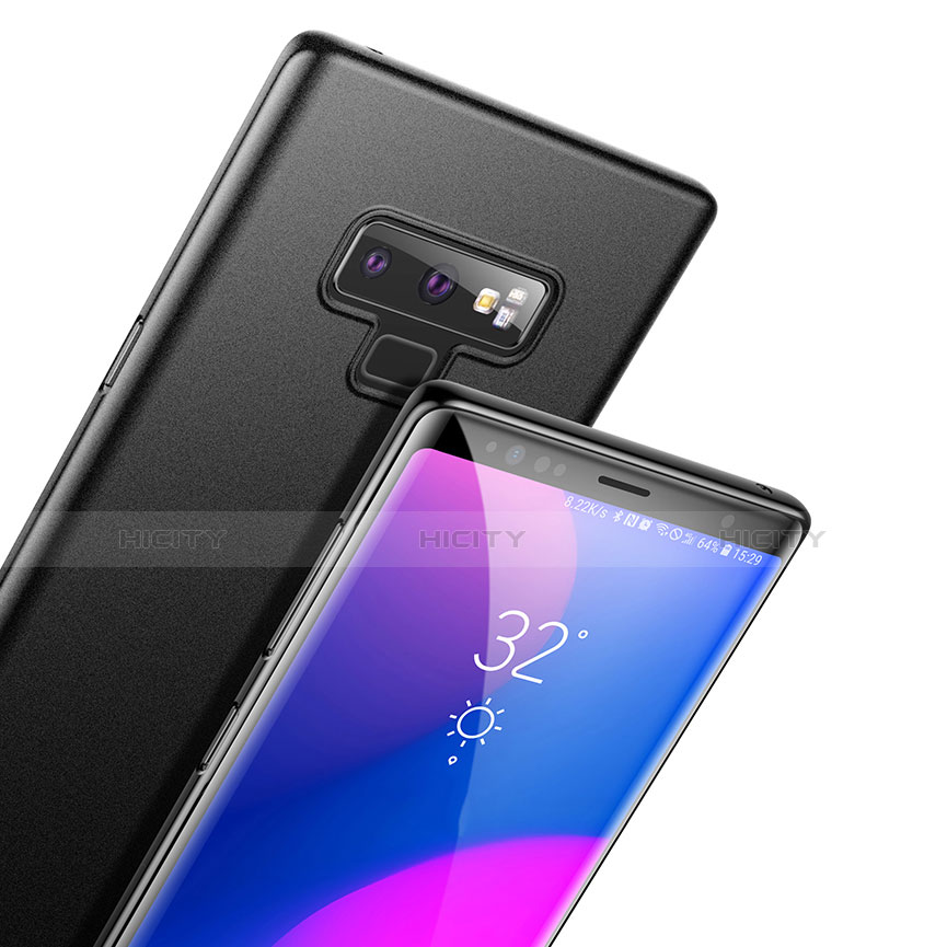 Samsung Galaxy Note 9用極薄ケース クリア プラスチック サムスン ブラック