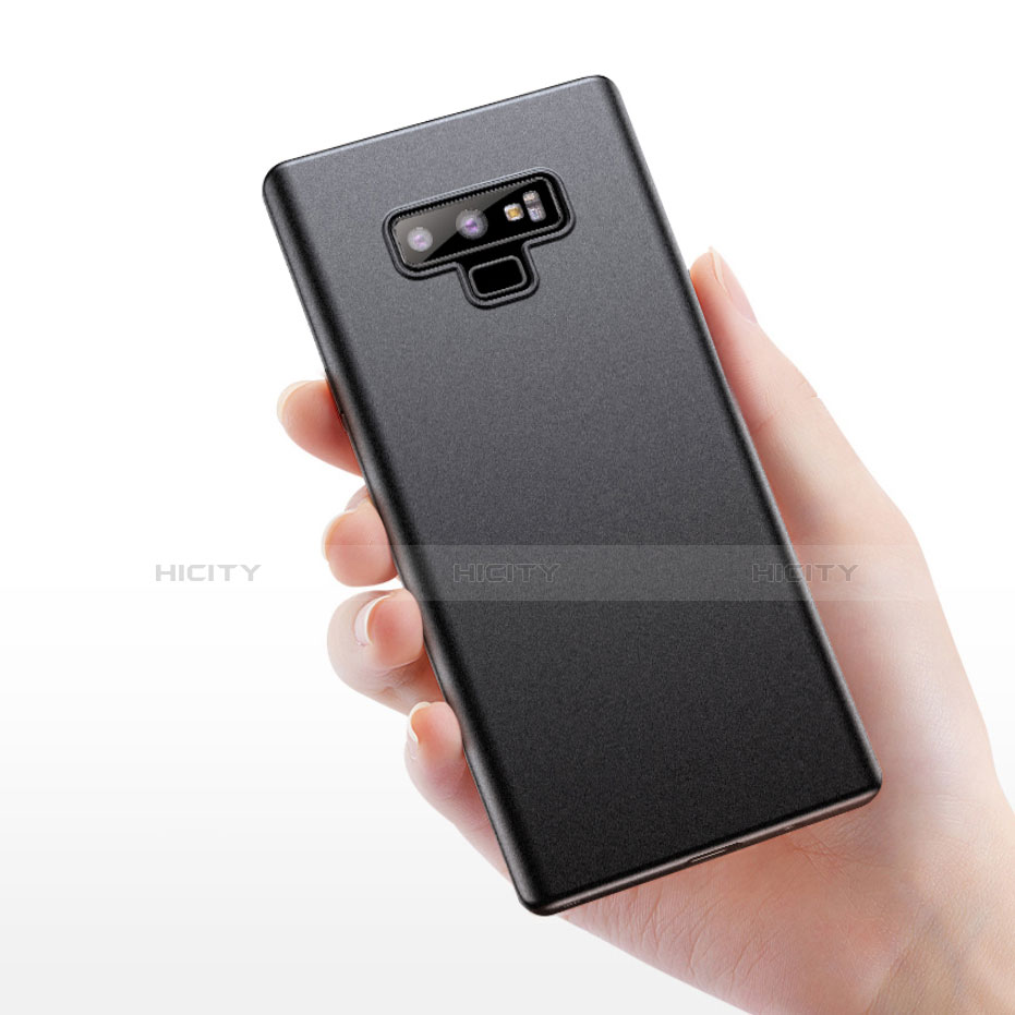 Samsung Galaxy Note 9用極薄ケース クリア プラスチック サムスン ブラック