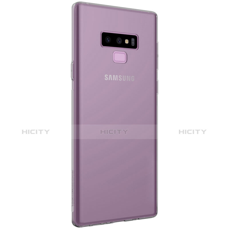 Samsung Galaxy Note 9用極薄ソフトケース シリコンケース 耐衝撃 全面保護 クリア透明 T02 サムスン グレー