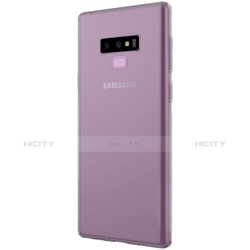 Samsung Galaxy Note 9用極薄ソフトケース シリコンケース 耐衝撃 全面保護 クリア透明 T02 サムスン グレー