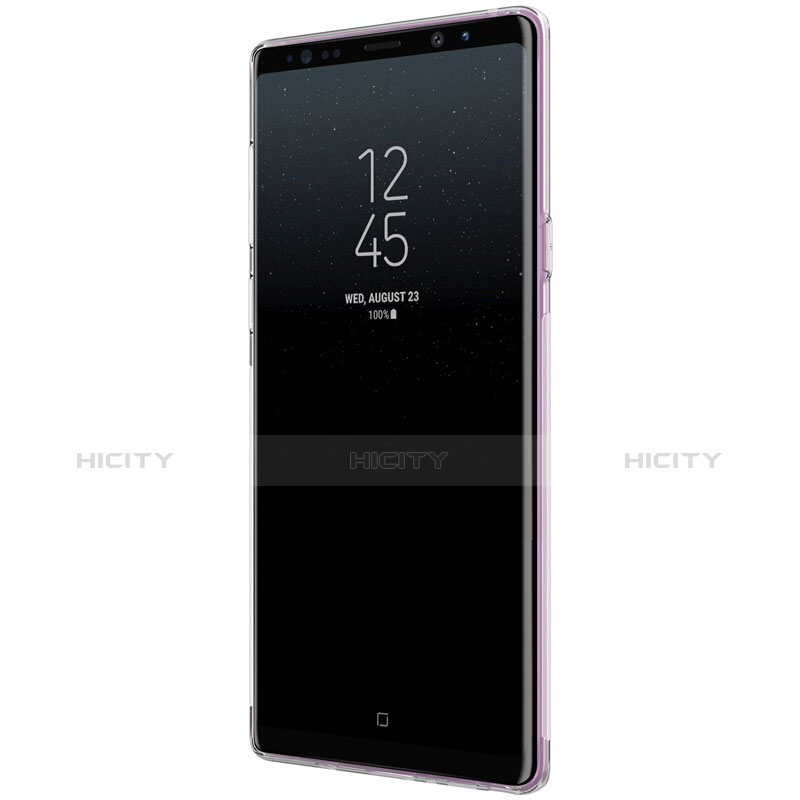 Samsung Galaxy Note 9用極薄ソフトケース シリコンケース 耐衝撃 全面保護 クリア透明 T02 サムスン クリア