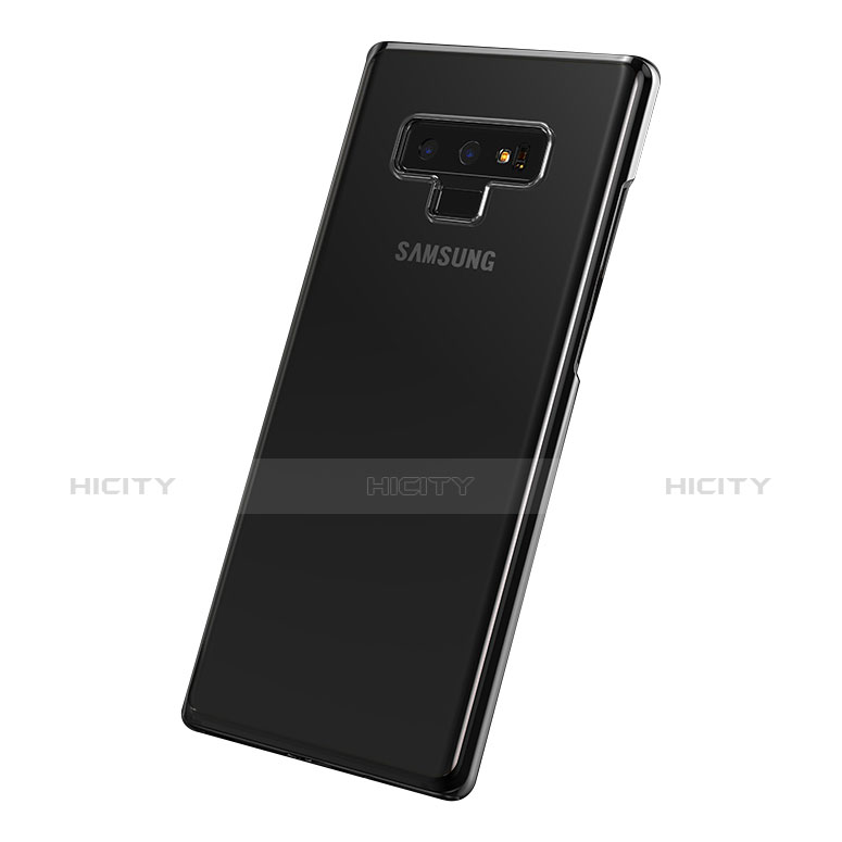 Samsung Galaxy Note 9用極薄ソフトケース シリコンケース 耐衝撃 全面保護 クリア透明 T07 サムスン ブラック