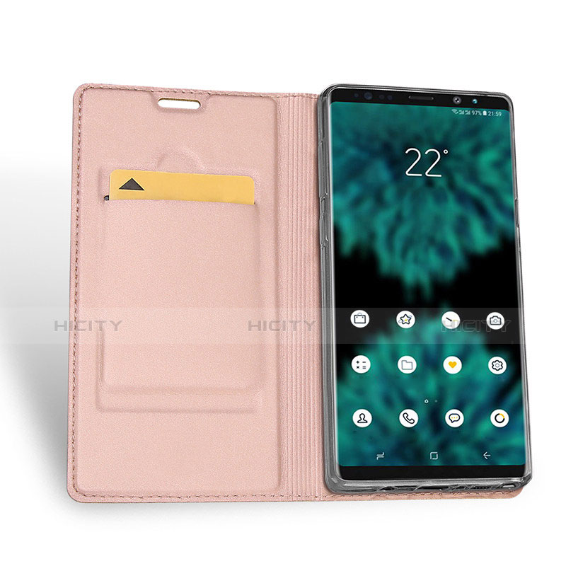 Samsung Galaxy Note 9用手帳型 レザーケース スタンド サムスン ピンク