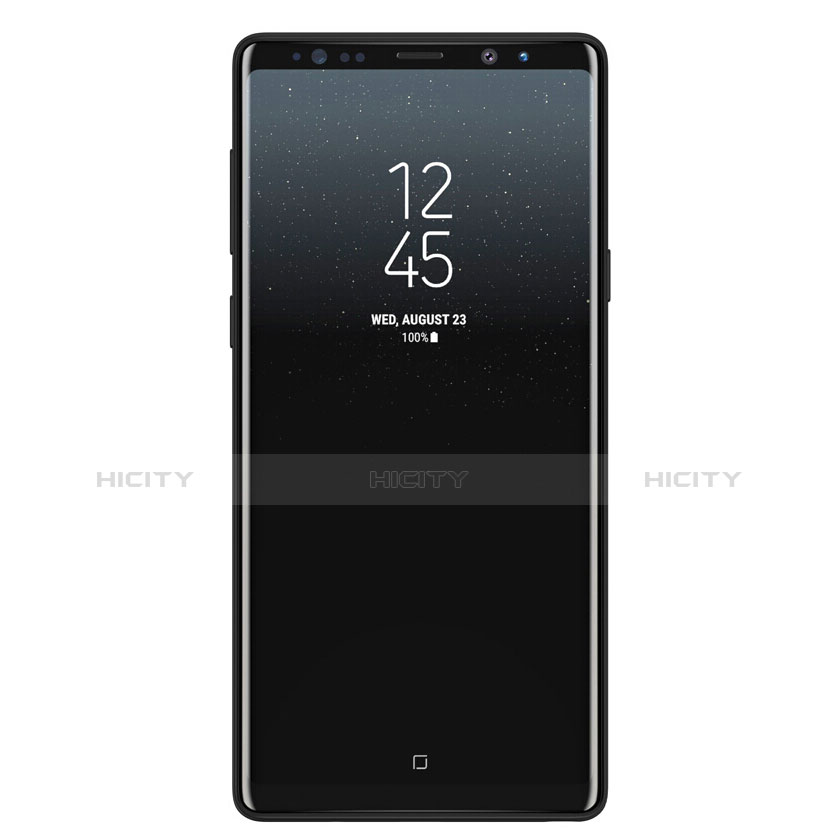 Samsung Galaxy Note 9用シリコンケース ソフトタッチラバー ツイル サムスン ブラック