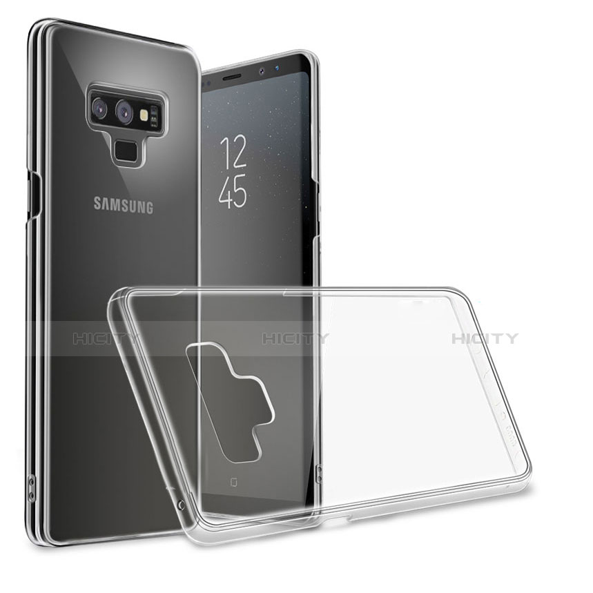 Samsung Galaxy Note 9用極薄ソフトケース シリコンケース 耐衝撃 全面保護 クリア透明 T09 サムスン ブラック