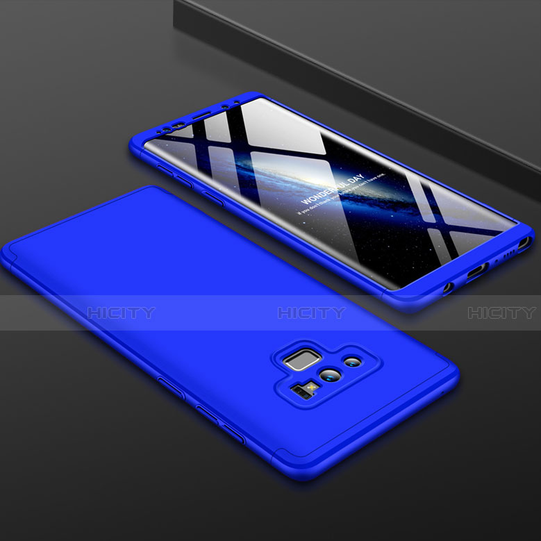 Samsung Galaxy Note 9用ハードケース プラスチック 質感もマット 前面と背面 360度 フルカバー サムスン ネイビー