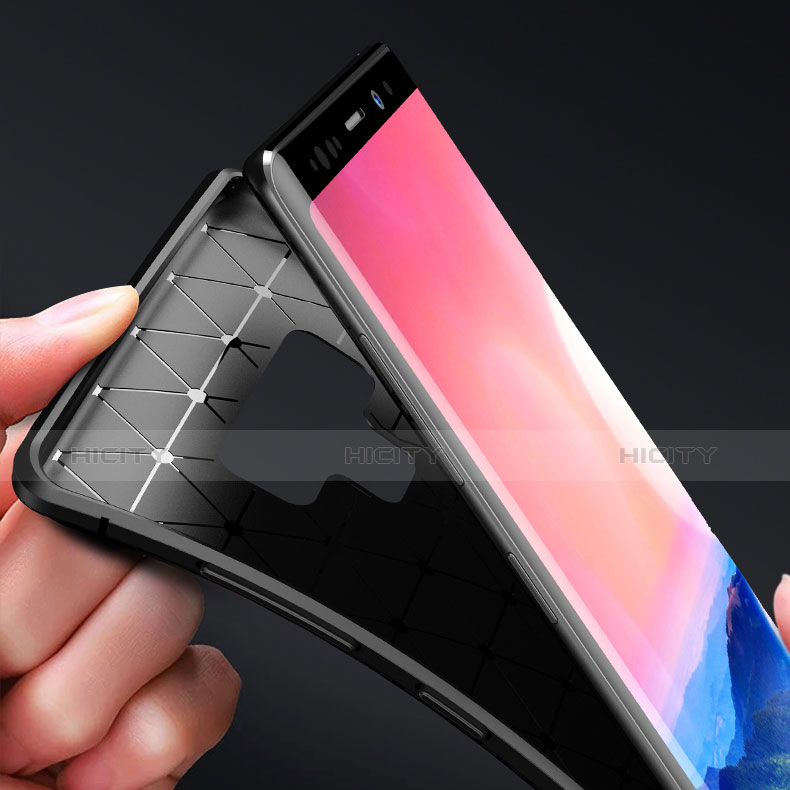 Samsung Galaxy Note 9用シリコンケース ソフトタッチラバー ツイル カバー T01 サムスン 