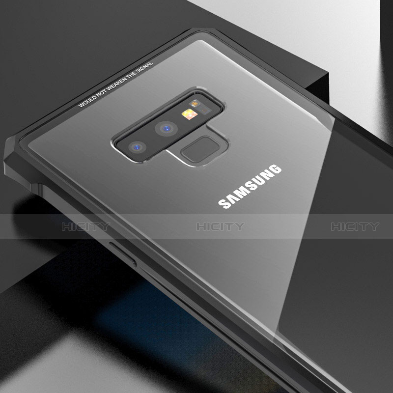 Samsung Galaxy Note 9用ケース 高級感 手触り良い アルミメタル 製の金属製 360度 フルカバーバンパー 鏡面 カバー M01 サムスン 