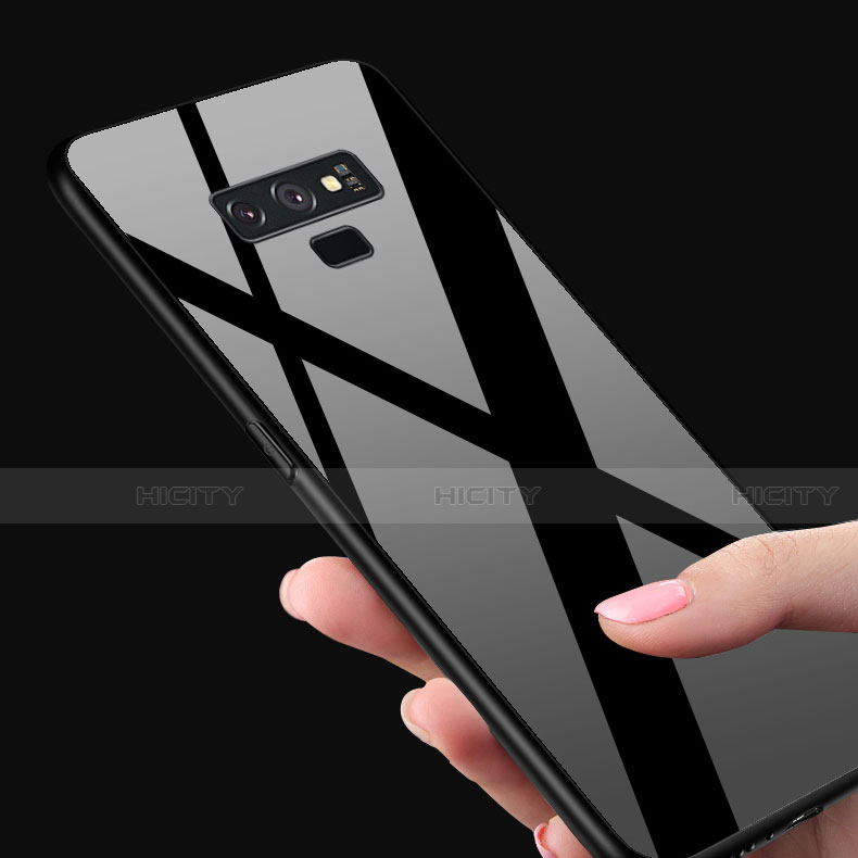 Samsung Galaxy Note 9用ハイブリットバンパーケース プラスチック 鏡面 カバー T02 サムスン 