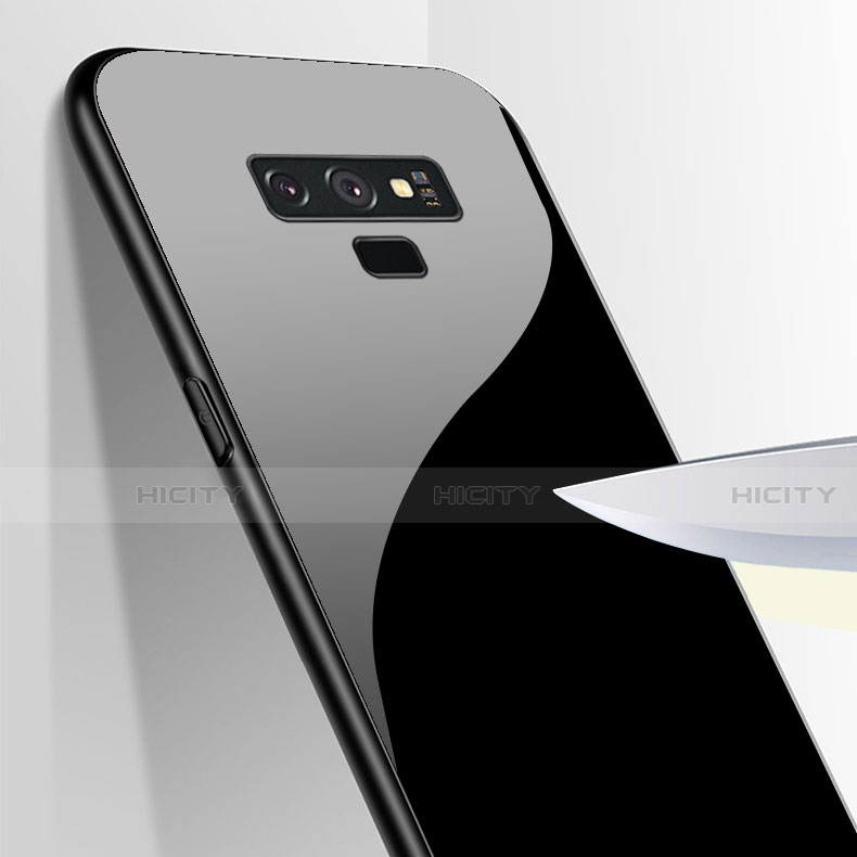 Samsung Galaxy Note 9用ハイブリットバンパーケース プラスチック 鏡面 カバー T02 サムスン 