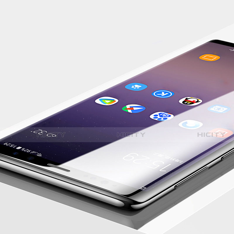 Samsung Galaxy Note 9用強化ガラス フル液晶保護フィルム F02 サムスン ブラック