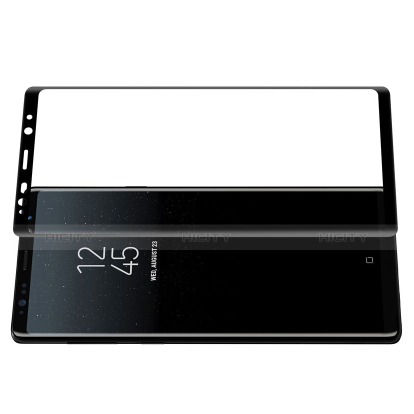 Samsung Galaxy Note 9用強化ガラス フル液晶保護フィルム F04 サムスン ブラック