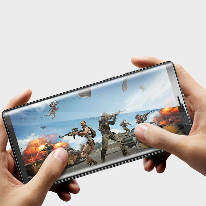 Samsung Galaxy Note 9用強化ガラス フル液晶保護フィルム F05 サムスン ブラック