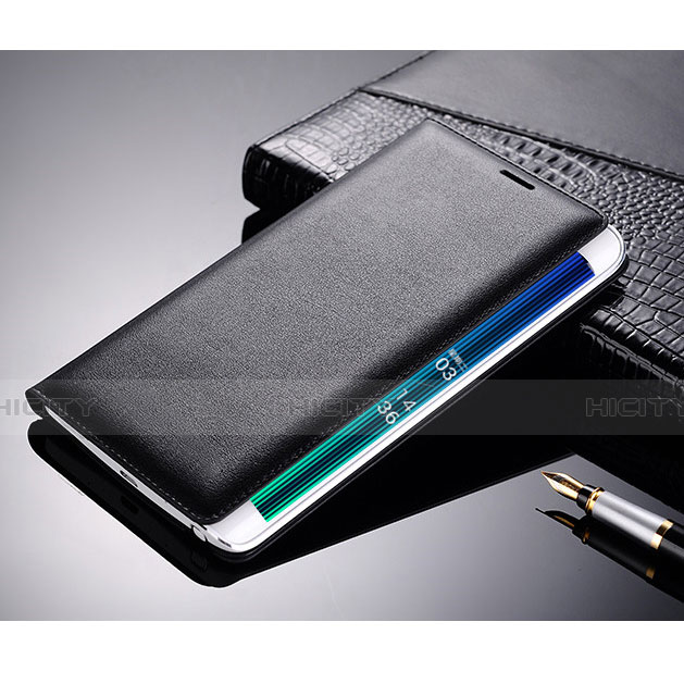Samsung Galaxy Note Edge SM-N915F用手帳型 レザーケース サムスン ブラック