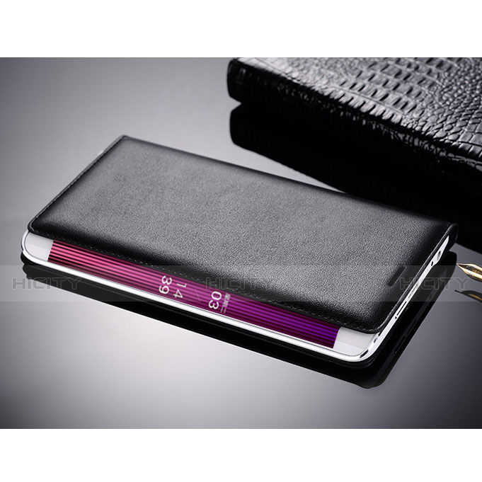 Samsung Galaxy Note Edge SM-N915F用手帳型 レザーケース サムスン ブラック